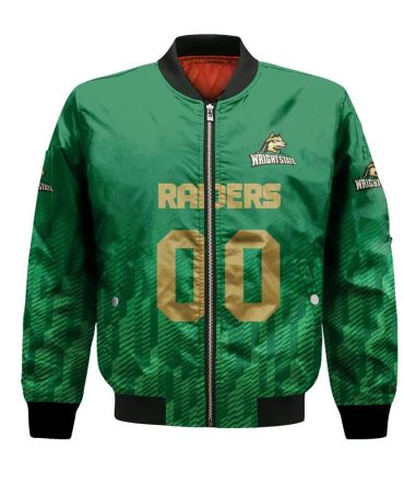Wright State Raiders Bomber Jacket 3D Printed Team Logo Custom Text And Number