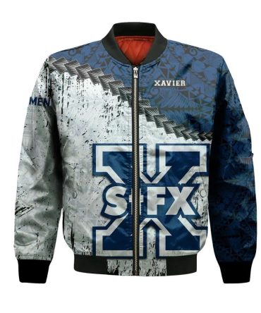 St. Francis Xavier X-Men Bomber Jacket 3D Printed Grunge Polynesian Tattoo