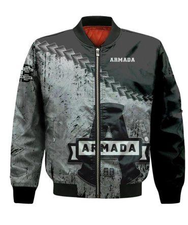 Blainville-Boisbriand Armada Bomber Jacket 3D Printed Grunge Polynesian Tattoo