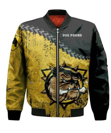 Hamilton Bulldogs Bomber Jacket 3D Printed Grunge Polynesian Tattoo
