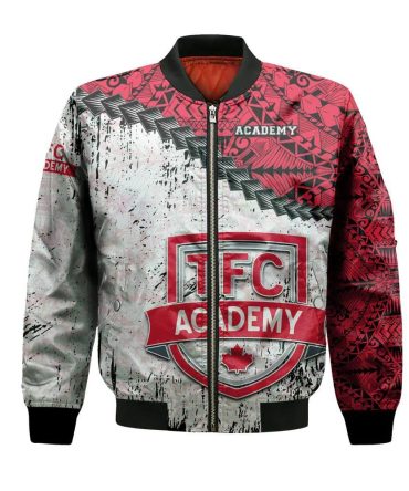 Tfc Academy Bomber Jacket 3D Printed Grunge Polynesian Tattoo