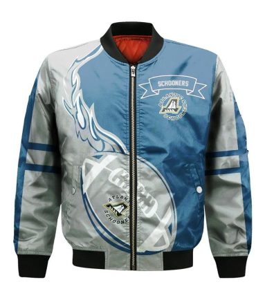 Atlantic Schooners Bomber Jacket 3D Printed Flame Ball Pattern