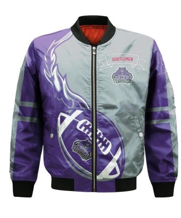 Centenary Gentlemen Bomber Jacket 3D Printed Flame Ball Pattern