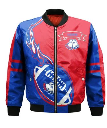 St. Francis Brooklyn Terriers Bomber Jacket 3D Printed Flame Ball Pattern