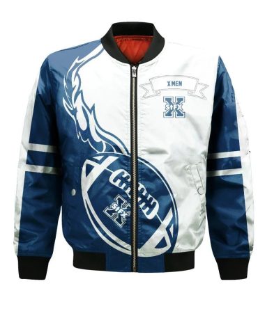 St. Francis Xavier X-Men Bomber Jacket 3D Printed Flame Ball Pattern