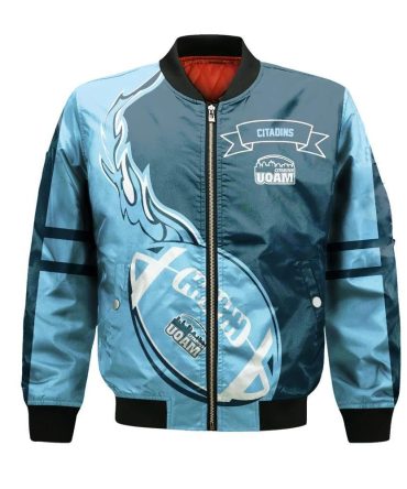 Uqam Citadins Bomber Jacket 3D Printed Flame Ball Pattern