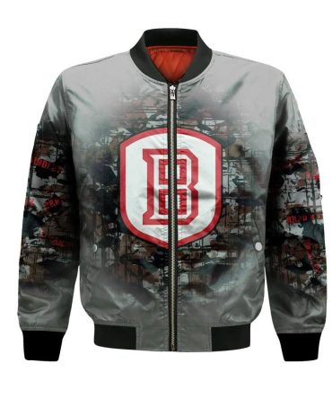 Bradley Braves Bomber Jacket 3D Printed Camouflage Vintage
