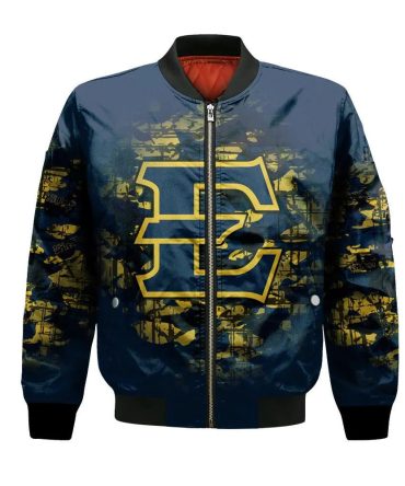 East Tennessee State Buccaneers Bomber Jacket 3D Printed Camouflage Vintage