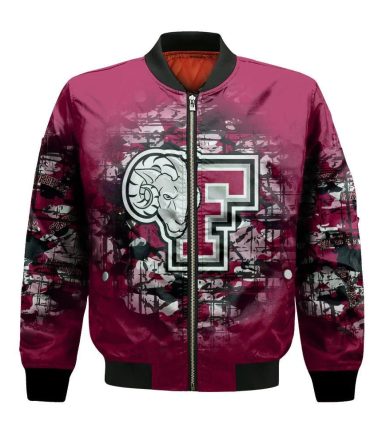 Fordham Rams Bomber Jacket 3D Printed Camouflage Vintage