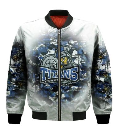 Kitchener-Waterloo Titans Bomber Jacket 3D Printed Camouflage Vintage