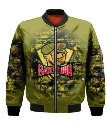 North Bay Battalion Bomber Jacket 3D Printed Camouflage Vintage