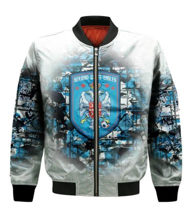 Serbian White Eagles Fc Bomber Jacket 3D Printed Camouflage Vintage
