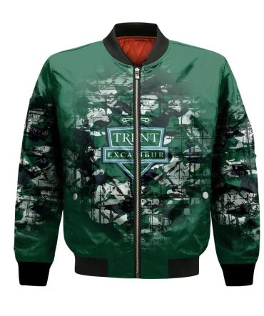 Trent Excalibur Bomber Jacket 3D Printed Camouflage Vintage