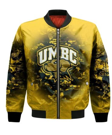 Umbc Retrievers Bomber Jacket 3D Printed Camouflage Vintage