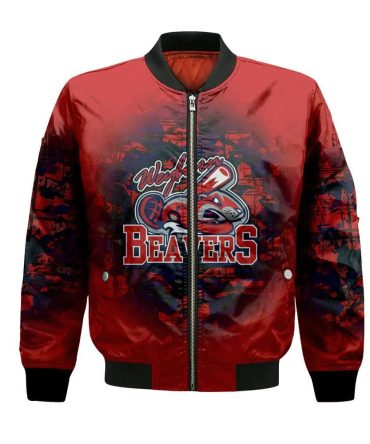 Weyburn Beavers Bomber Jacket 3D Printed Camouflage Vintage