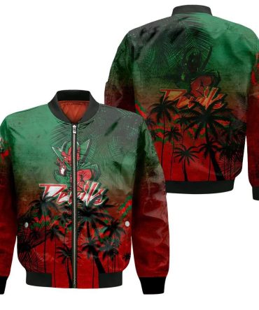 Mississippi Valley State Delta Devils Bomber Jacket 3D Printed Coconut Tree Tropical Grunge