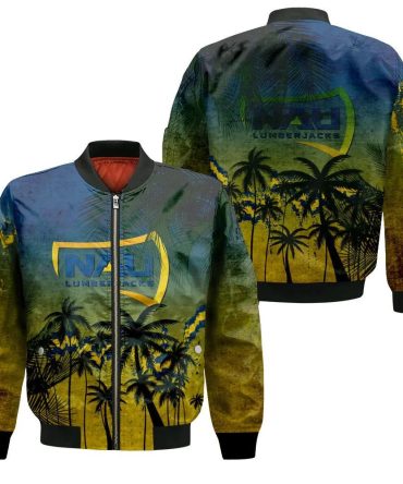 Northern Arizona Lumberjacks Bomber Jacket 3D Printed Coconut Tree Tropical Grunge