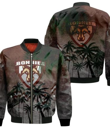 St. Bonaventure Bonnies Bomber Jacket 3D Printed Coconut Tree Tropical Grunge