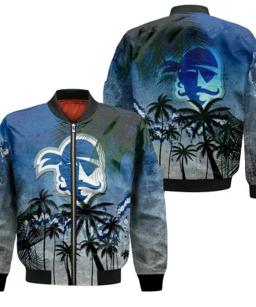 Seton Hall Pirates Bomber Jacket 3D Printed Coconut Tree Tropical Grunge