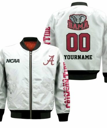 Alabama Crimson Tide Customized Pattern Bomber Jacket