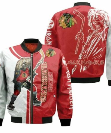 Chicago Blackhawks And Zombie For Fans Bomber Jacket