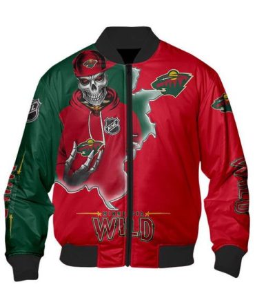 Minnesota Wild Varsity Jacket Skull
