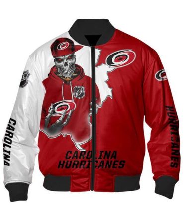 Carolina Hurricanes Varsity Jacket Skull