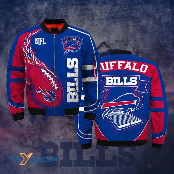 Buffalo American Football Team Bisons Bills Team Logo Gift For Fan Team Bomber Jacket Outerwear Christmas Gift