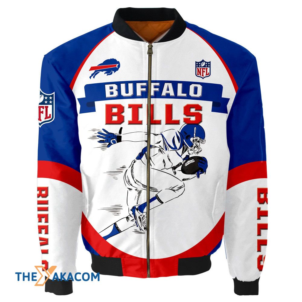 Buffalo American Football Team Bisons Bills Team Team Gift For Fan Graphic Player Running Bomber Jacket Outerwear Christmas Gift