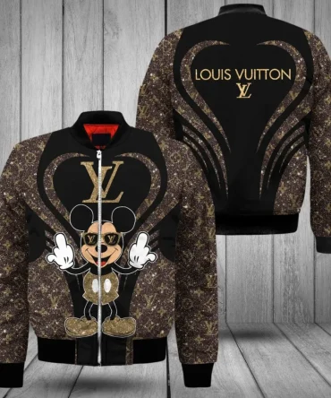 Louis Vuitton Twinkle Mickey Mouse Disney Luxury Brand Premium Bomber Jacket For Men Women