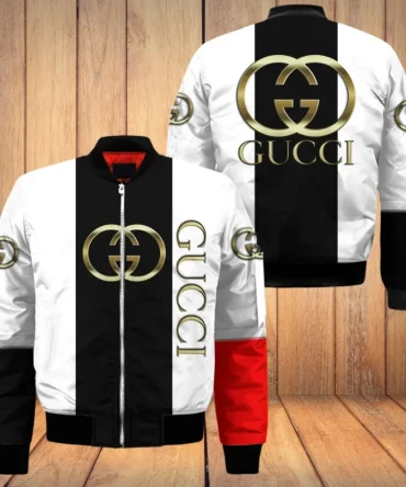 Gucci White Bomber Jacket Luxury Brand Clothing Clothes Outfit For Men