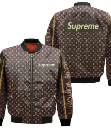 Supreme Louis Vuitton Luxury Brand Bomber Jacket 168