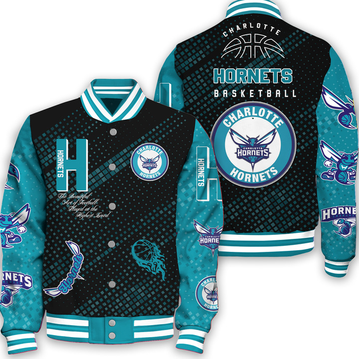 Nba Charlotte Hornets National Basketball Association Varsity Jacket, Baseball Jacket V2