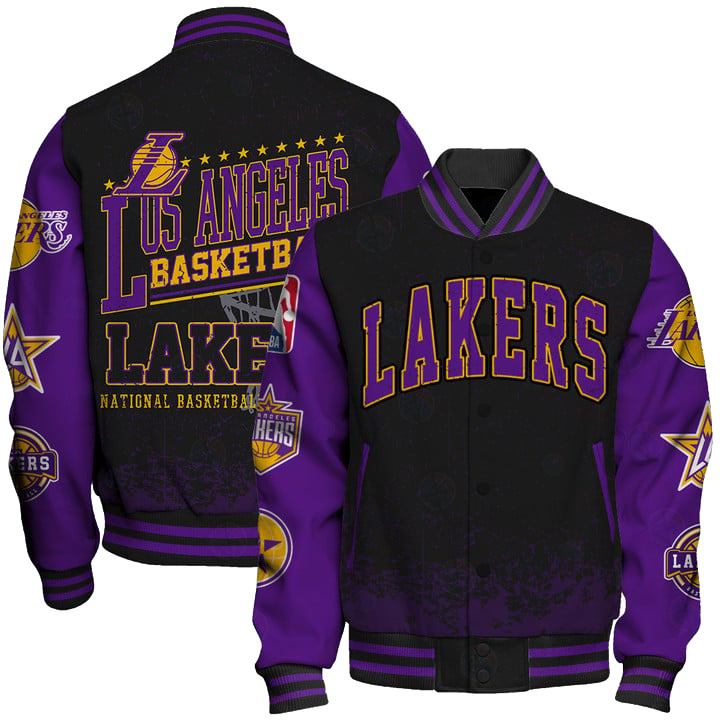 Nba Los Angeles Lakers Fro Varsity Jacket, Baseball Jacket