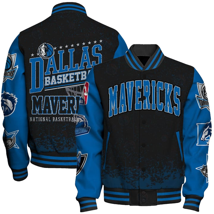 Nba Dallas Mavericks Fro Varsity Jacket, Baseball Jacket