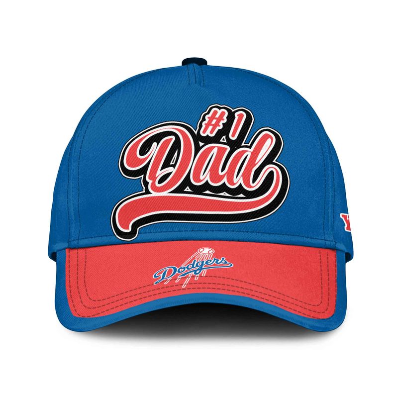Los Angeles Dodgers #1 Dad Custom Baseball Cap