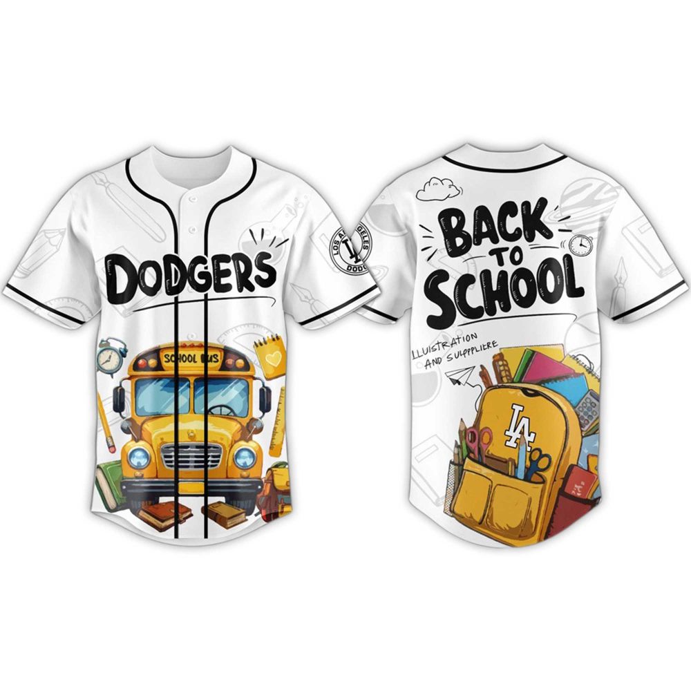 Los Angeles Dodgers Back To School Baseball Jersey