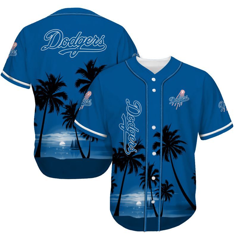Los Angeles Dodgers Beach Sunset Baseball Jersey