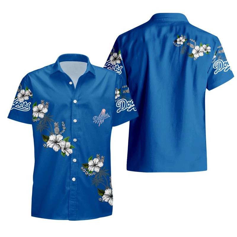 Los Angeles Dodgers Classic Hibiscus Hawaiian Shirt