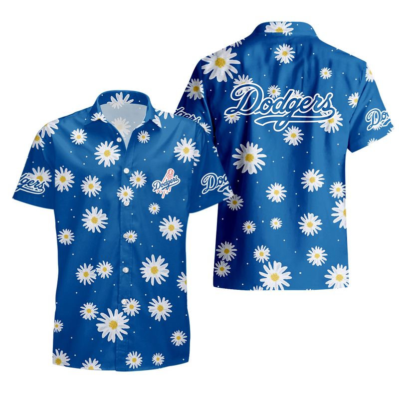 Los Angeles Dodgers Daisy Bloom Hawaiian Shirt