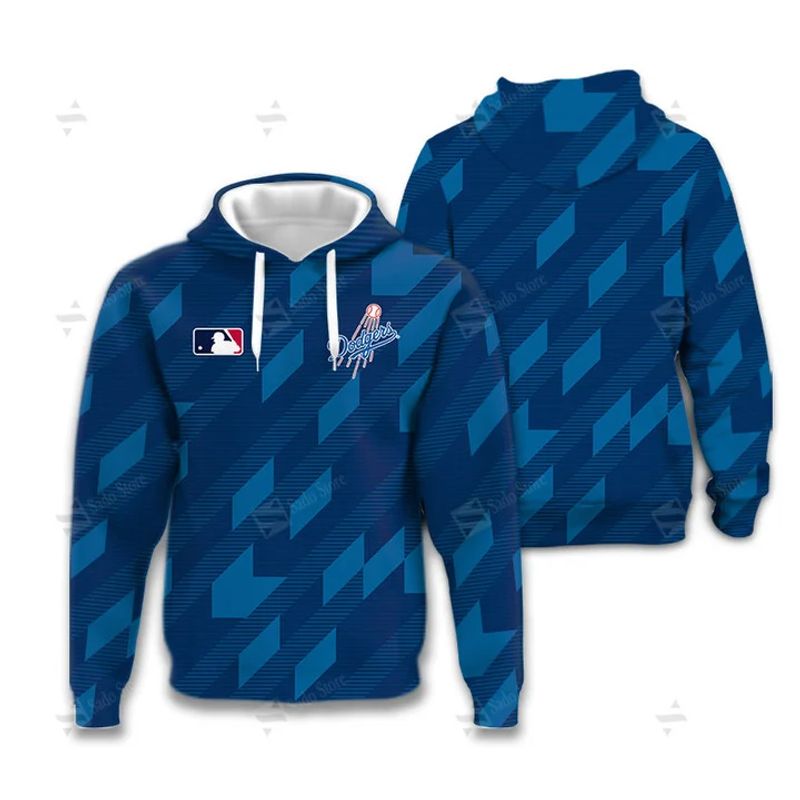 Los Angeles Dodgers Geometric Logo Pattern Hoodie