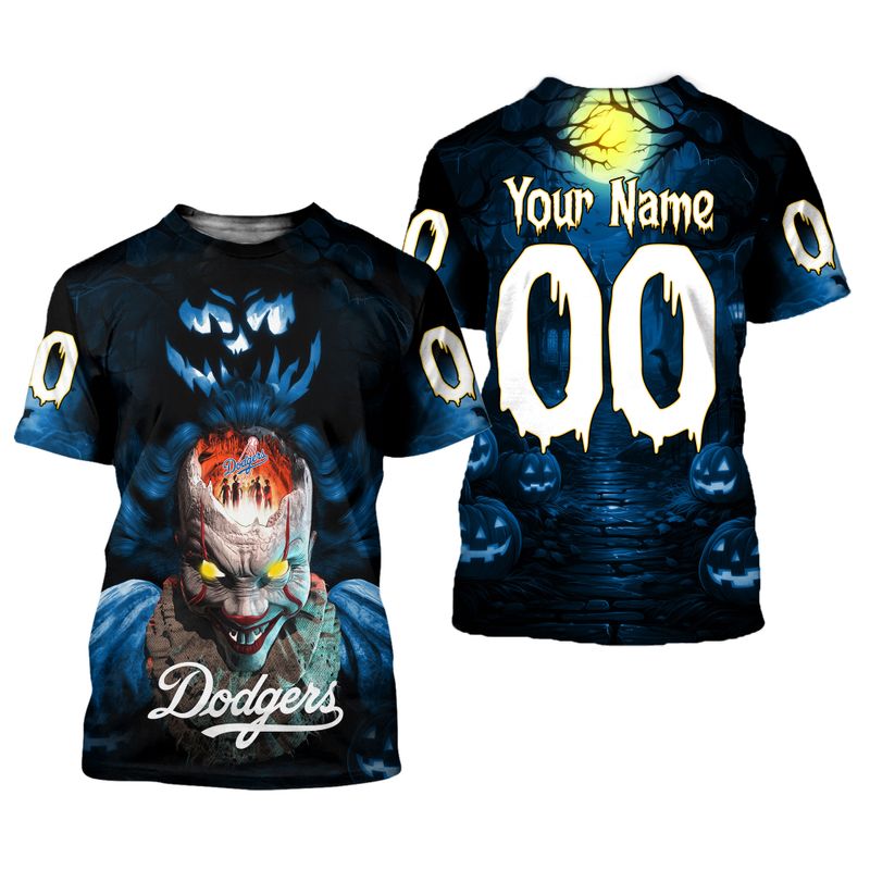 Los Angeles Dodgers Haunted Clown Halloween Shirt