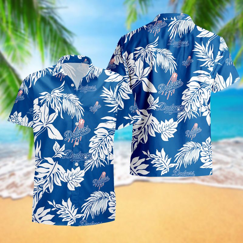 Los Angeles Dodgers Island Leaf Hawaiian Shirt