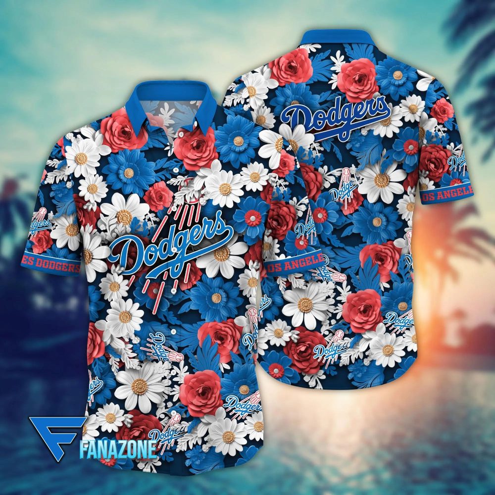 Los Angeles Dodgers Rose Garden Hawaiian Shirt