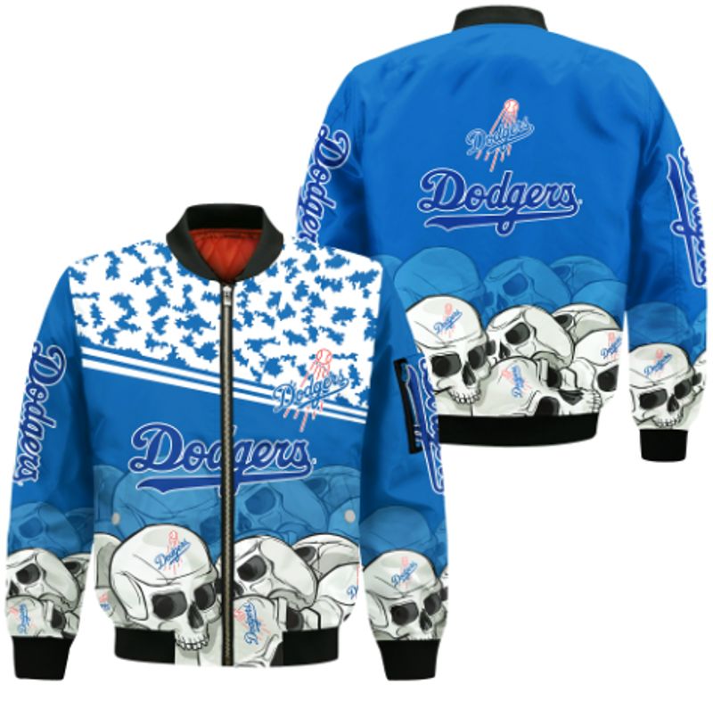 Los Angeles Dodgers Skull Camo Bomber Jacket