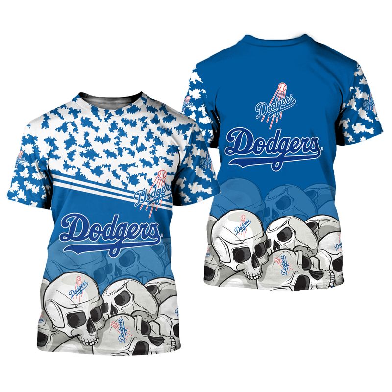 Los Angeles Dodgers Skull Camo Shirt