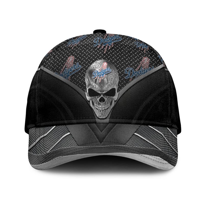 Los Angeles Dodgers Skull Metal Armor Baseball Cap