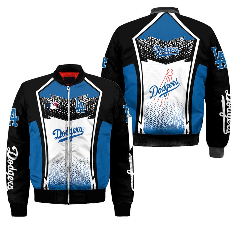 Los Angeles Dodgers Skyline Fade Bomber Jacket