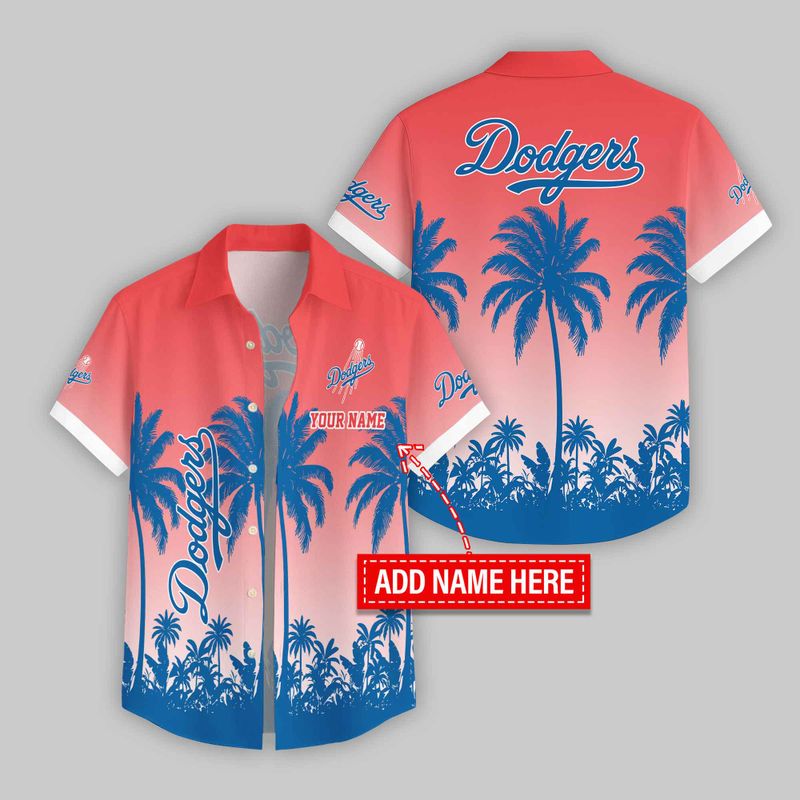 Los Angeles Dodgers Sunset Palm Hawaiian Shirt