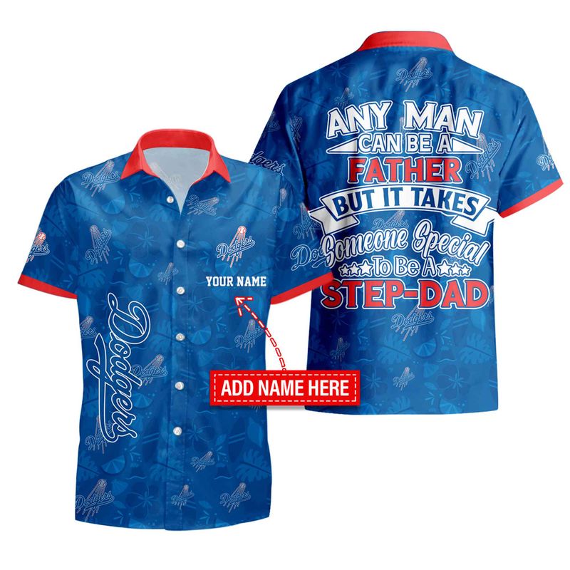 Los Angeles Dodgers To Be A Step-Dad Hawaiian Shirt